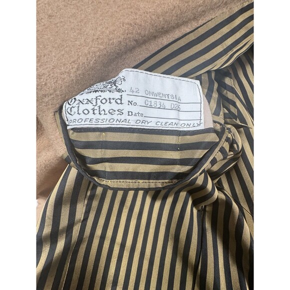 Vtg Old Money Tan Camel Hair Blazer Oxford Clothes Harry Holland Sz 42 Onwentzia - Picture 6 of 16